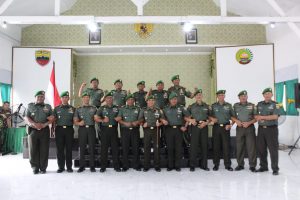Dandim 0314/Inhil Pimpin Sertijab Perwira Staff dan Danramil Jajarannya.
