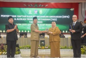 9 Tahun Berturut Raih WTP, Bupati Kasmarni Terima Penghargaan dari DJPb Riau