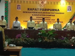 DPRD Kabupaten Kampar Gelar Rapat Paripurna Istimewa Dengan Agenda Hari Jadi Kabupaten Kampar Ke-73 Tahun 2023