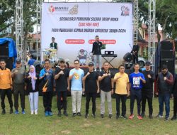 Pj Bupati Kampar Hadiri Car Free Day Yang Di Taja Bawaslu Kab.Kampar, Pj Bupati Kampar Pesan; Mari Sama – Sama Kita Ciptakan Pemilu Yang Damai. 