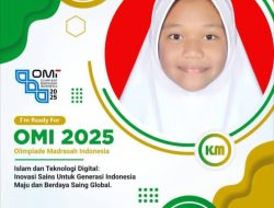 Wakili MIN ( Madrasah Ibtidaiyah Negeri ) kecamatan Bukit batu Bengkalis, Febrina Zahra Nazifa bertekad harumkan nama MIN 1 Sungai Pakning di OMI.
