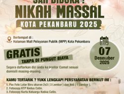 Nikah Massal Gratis Pemko Pekanbaru Sudah Didaftar 43 Calon Pasutri